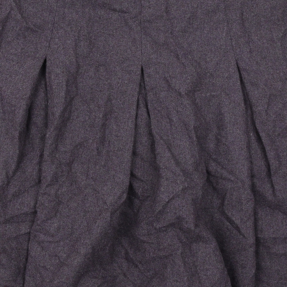 Glenfield Womens Purple Wool Swing Skirt Size 22 Zip