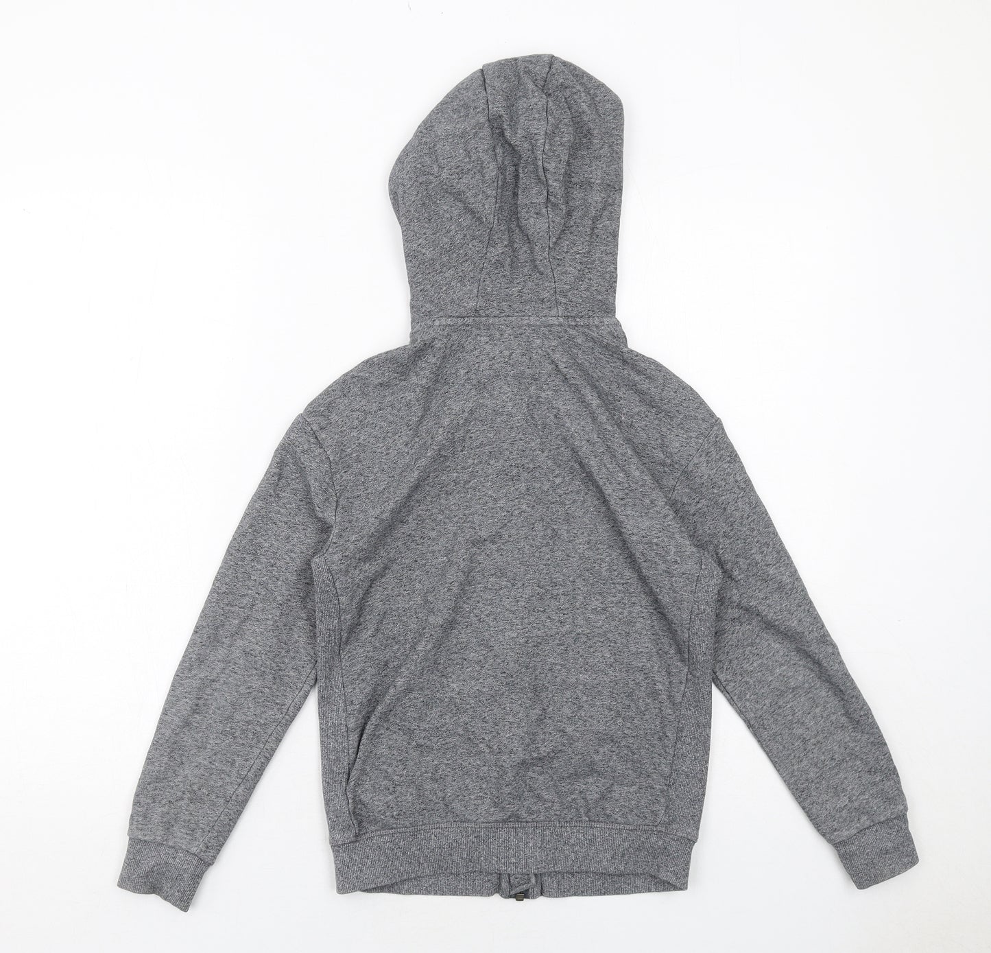 Marks and Spencer Boys Grey Cotton Full Zip Hoodie Size 10-11 Years Zip