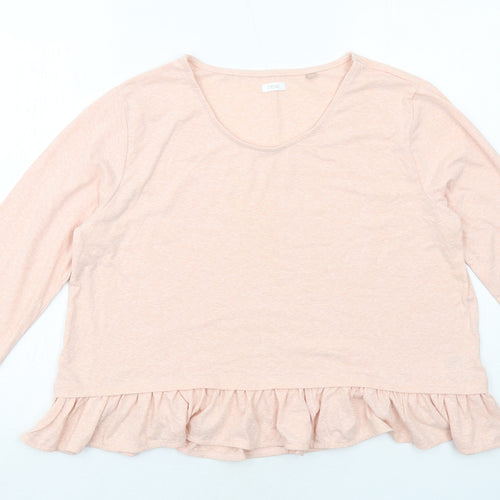 NEXT Girls Pink Cotton Basic T-Shirt Size 16 Years Round Neck Pullover