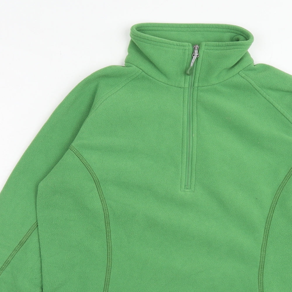 Mountain Hardwear Womens Green Polyester Pullover Sweatshirt Size S Zip