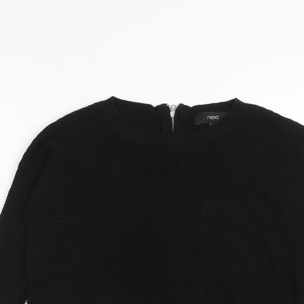 NEXT Womens Black Round Neck Acrylic Pullover Jumper Size 6
