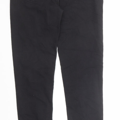 Marks and Spencer Womens Black Cotton Jegging Jeans Size 10 Regular Zip