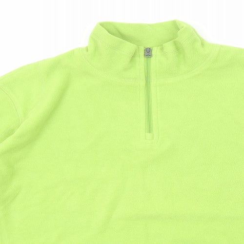 Columbia Womens Green Polyester Pullover Sweatshirt Size L Zip
