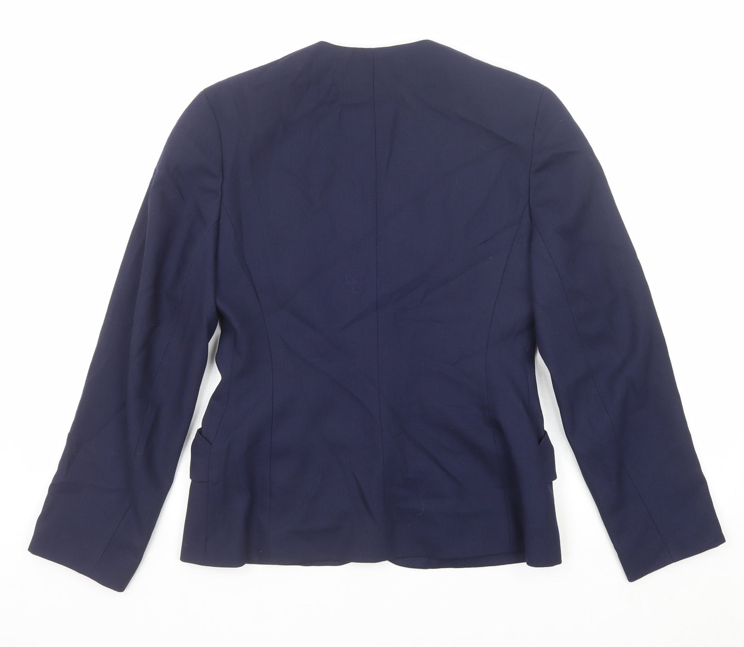 Laura Ashley Womens Blue Jacket Blazer Size 10 Button