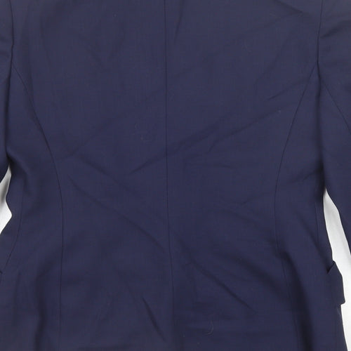 Laura Ashley Womens Blue Jacket Blazer Size 10 Button