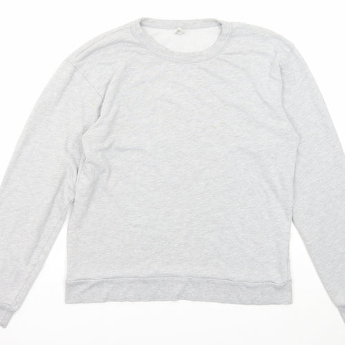 American Apparel Womens Grey Cotton Pullover Sweatshirt Size M Pullover