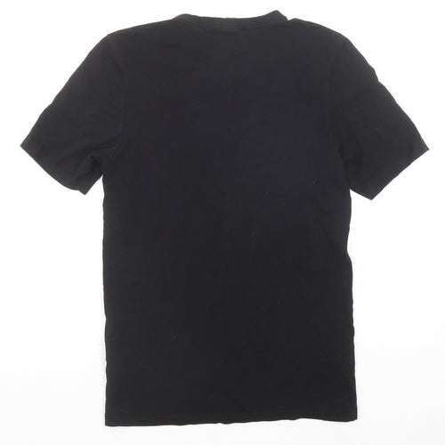 Everlast Mens Black Cotton T-Shirt Size XS Round Neck
