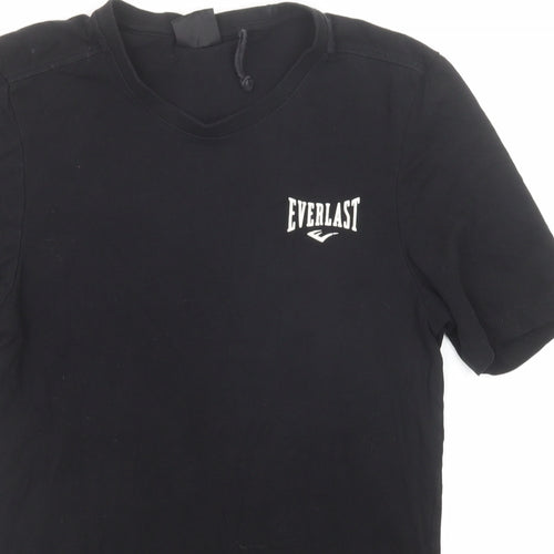 Everlast Mens Black Cotton T-Shirt Size XS Round Neck