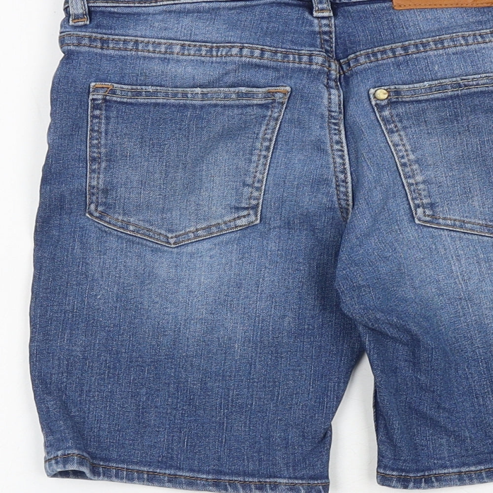 H&M Boys Black Cotton Chino Shorts Size 6-7 Years Regular Zip - Distressed
