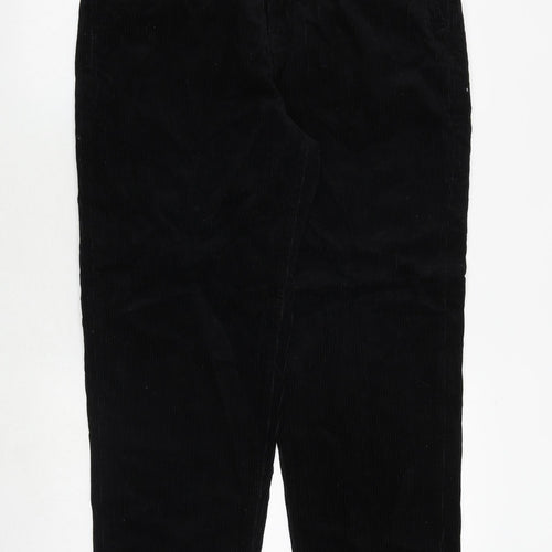 Lee Mens Black Cotton Trousers Size 32 in Regular Zip