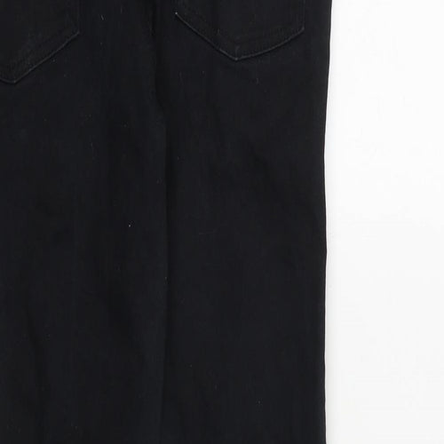 Topman Mens Black Cotton Straight Jeans Size 30 in L30 in Regular Zip