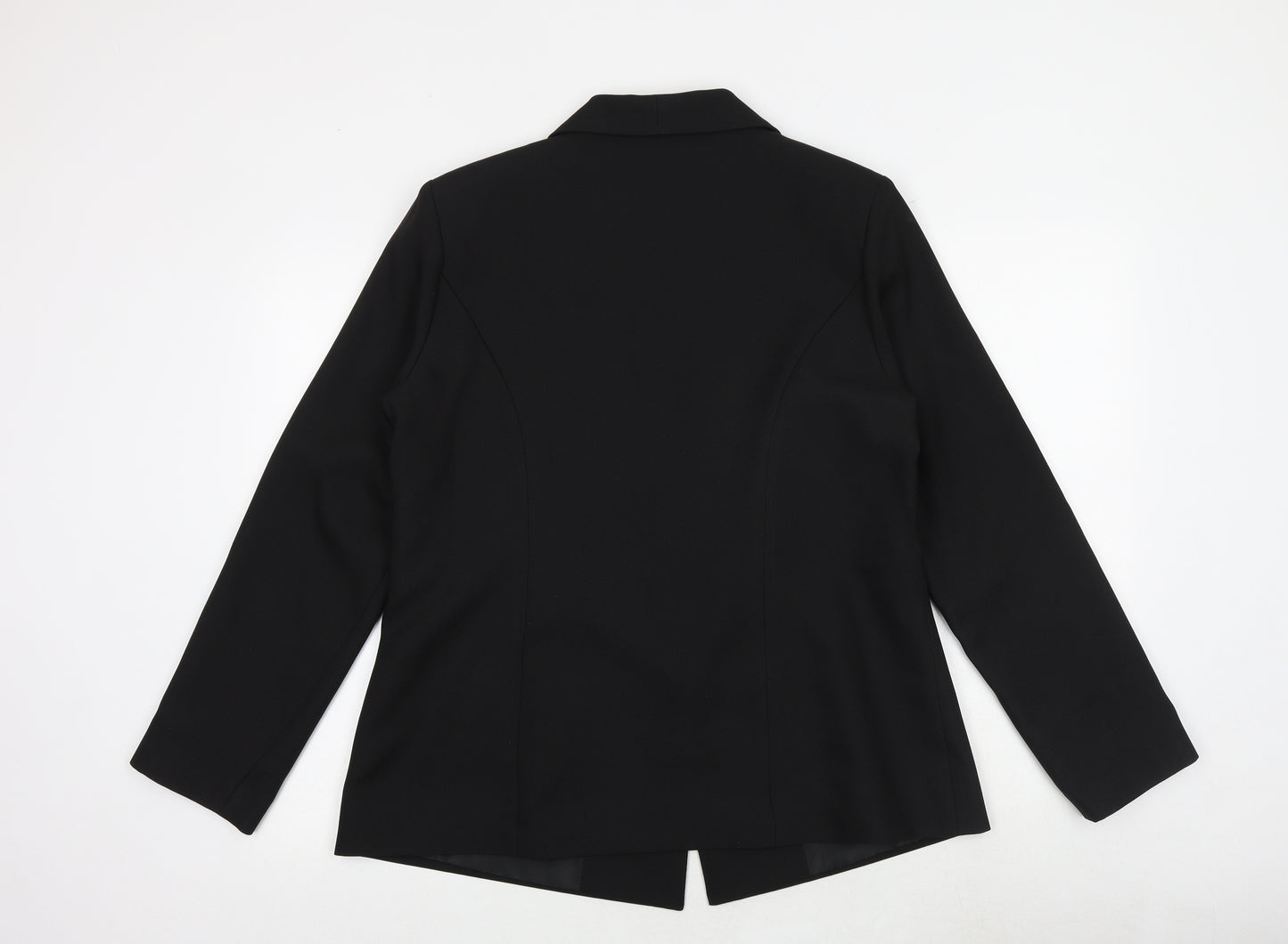 Damart Womens Black Polyester Jacket Suit Jacket Size 16