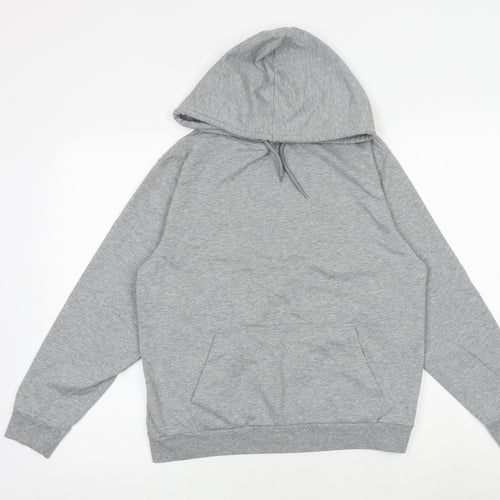 ASOS Womens Grey Cotton Pullover Hoodie Size 12 Pullover