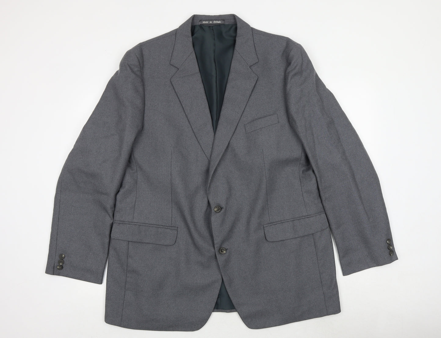 Grendale Mens Grey Wool Jacket Suit Jacket Size 44 Regular