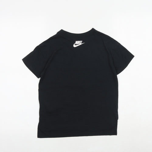 Nike Girls Black Polyester Pullover T-Shirt Size 12-13 Years Crew Neck Pullover