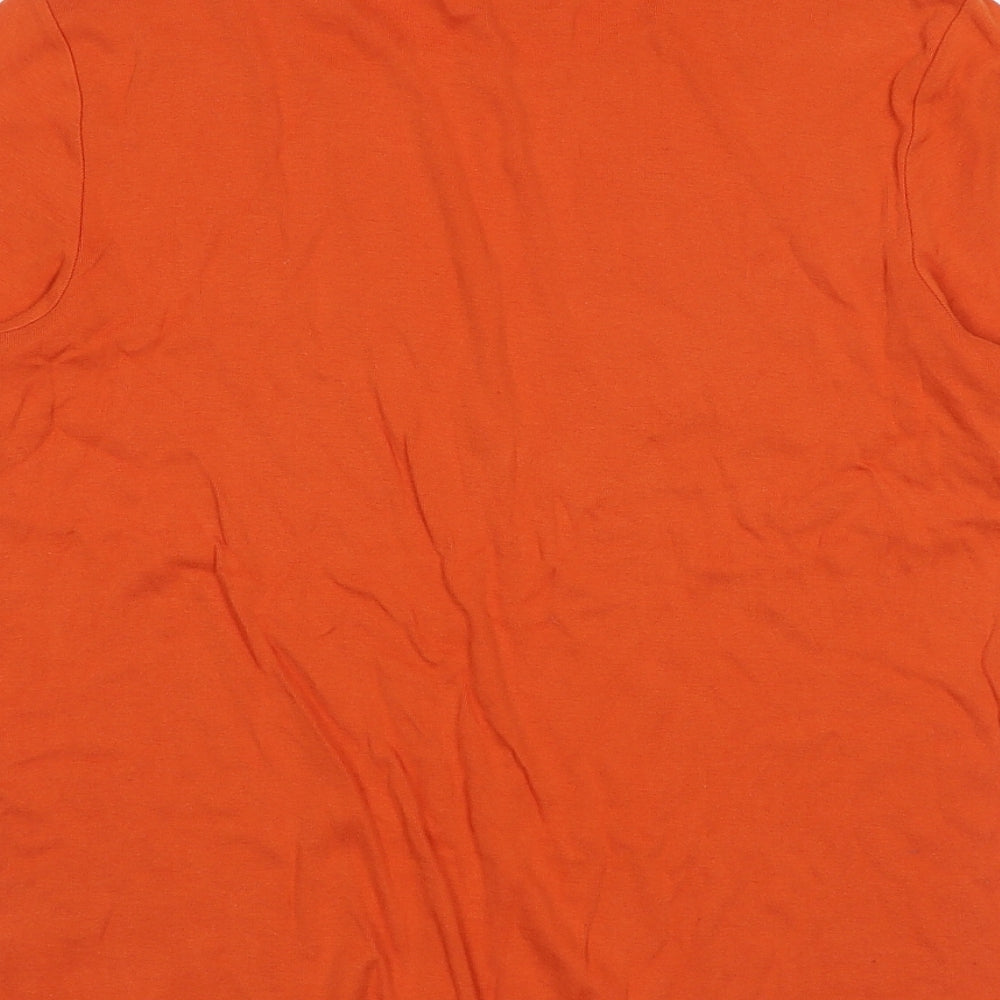 Ralph Lauren Womens Orange 100% Cotton Basic T-Shirt Size M Round Neck