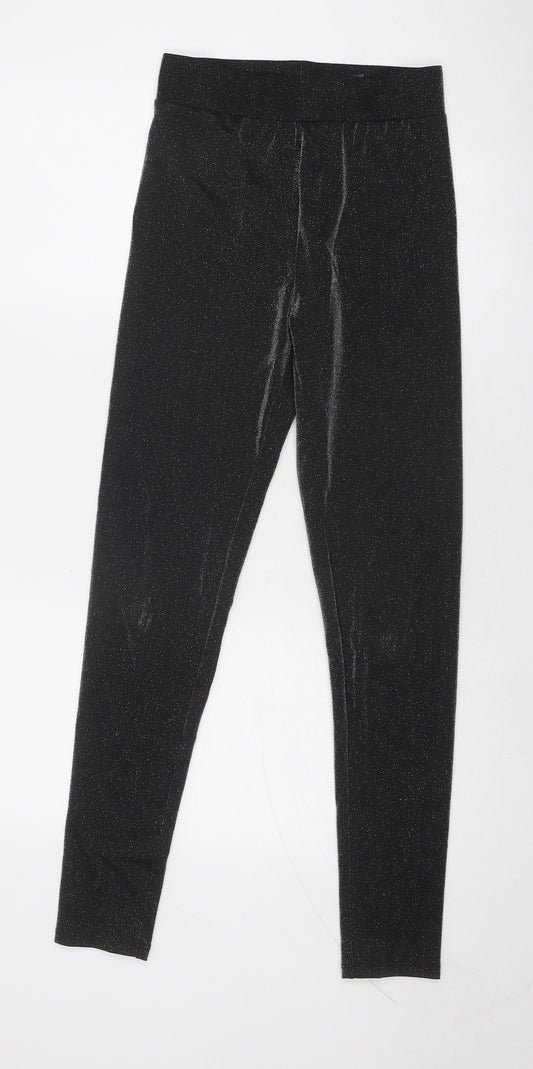Marks and Spencer Womens Black Polyamide Capri Leggings Size 8