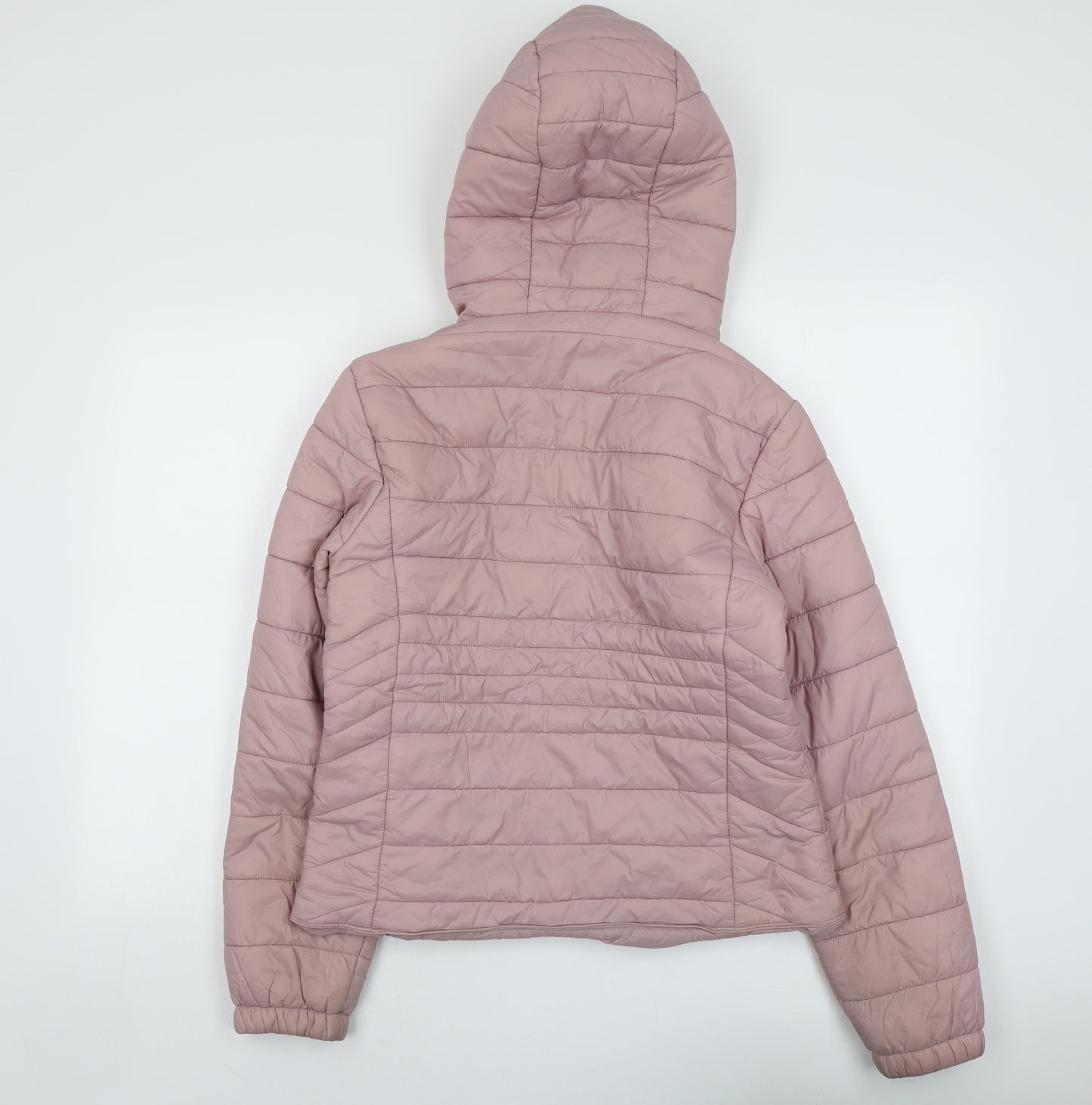 New Look Womens Pink Quilted Jacket Size 10 Zip