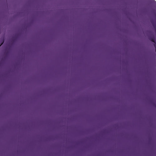 EWM Womens Purple Pea Coat Coat Size 12 Button