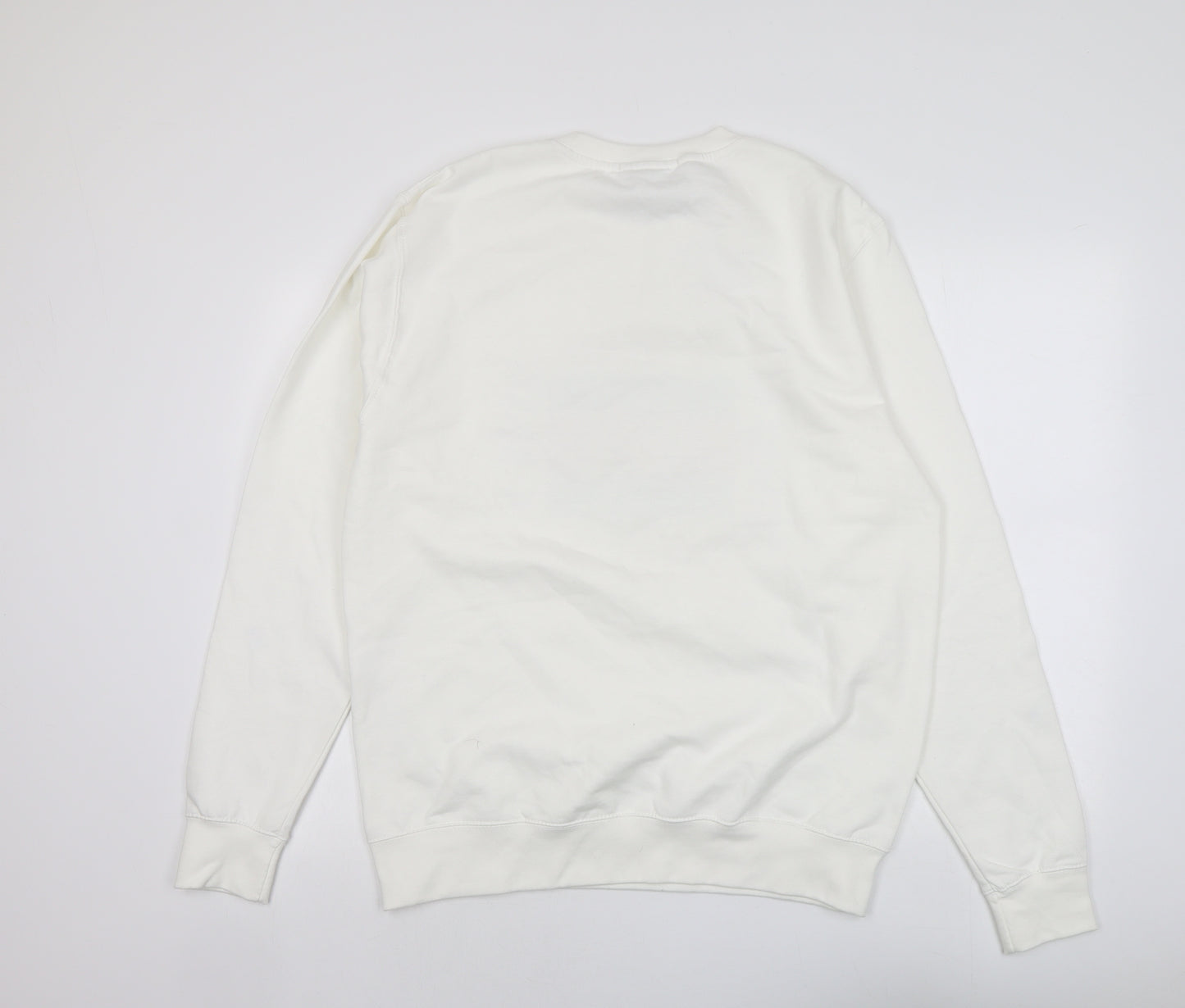 London.Co Mens White Cotton Pullover Sweatshirt Size XL - Christmas
