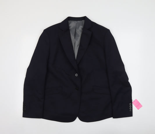 Brook Taverner Womens Blue Polyester Jacket Suit Jacket Size 8