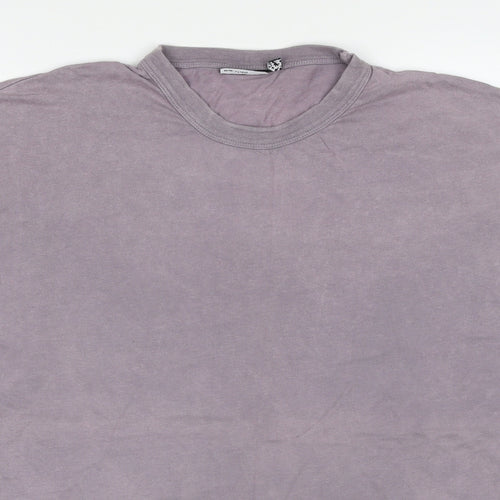 ASOS Mens Grey Cotton T-Shirt Size M Round Neck - Washed colour effect