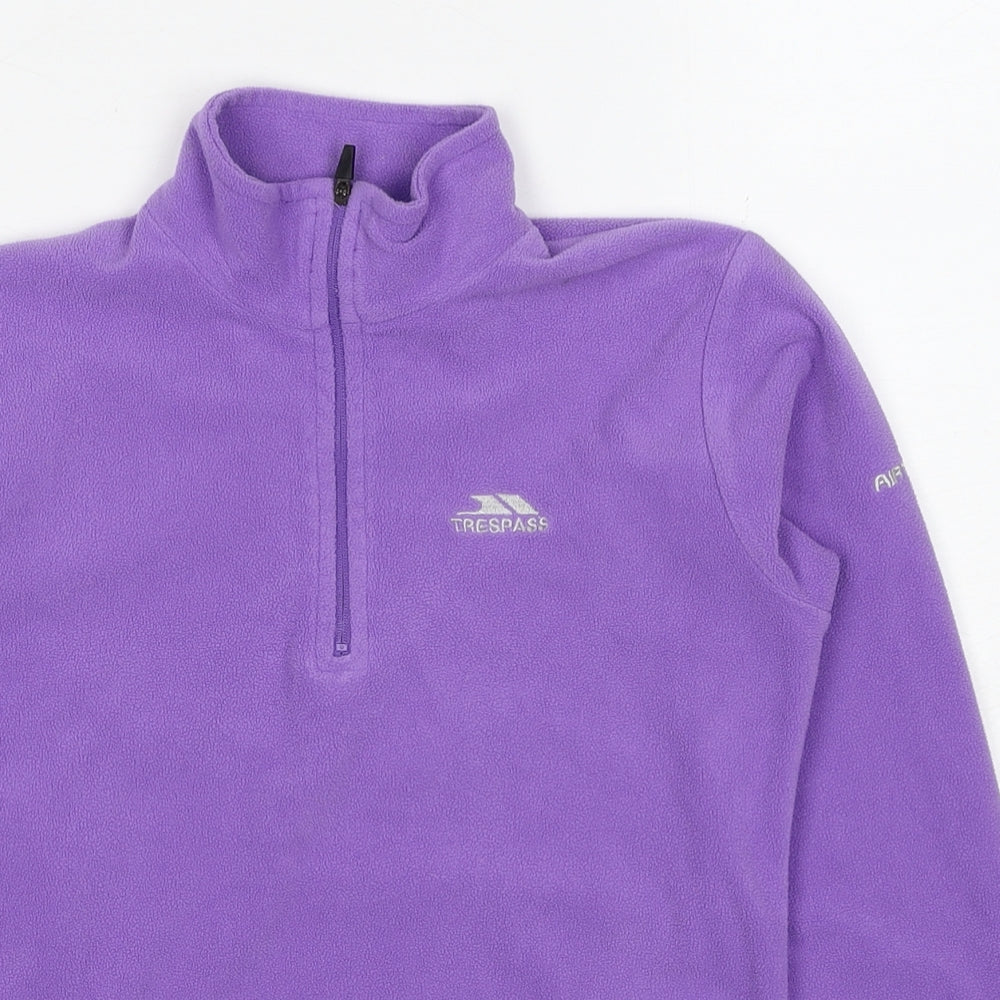 Trespass Girls Purple Polyester Pullover Sweatshirt Size 9-10 Years Pullover