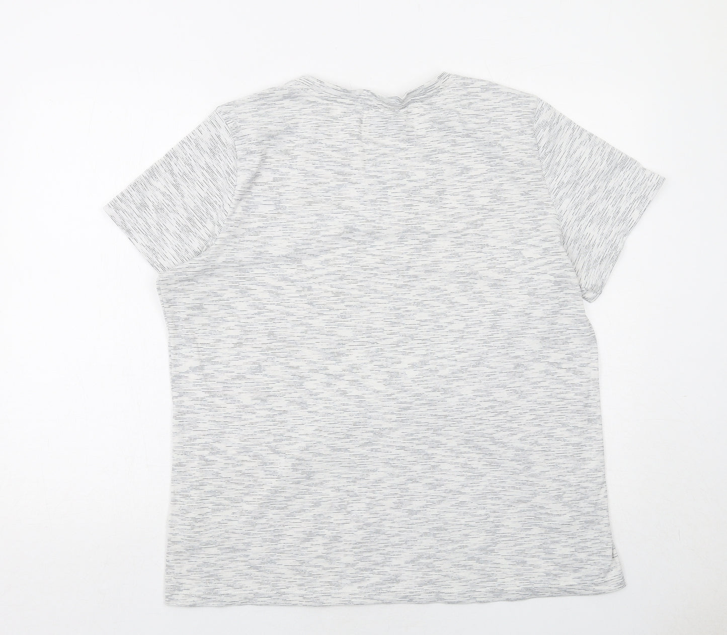 MONDETTA Mens White Polyester T-Shirt Size XL Round Neck