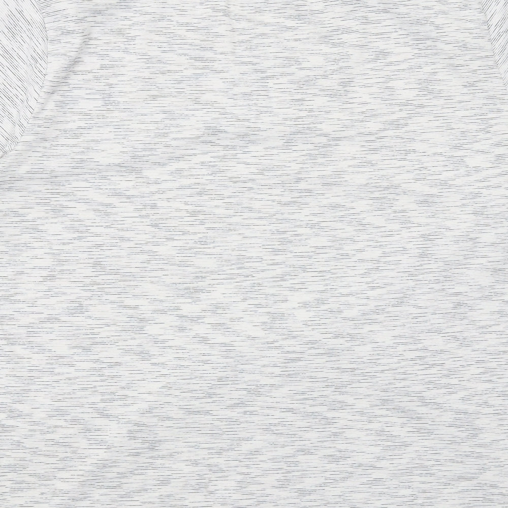 MONDETTA Mens White Polyester T-Shirt Size XL Round Neck
