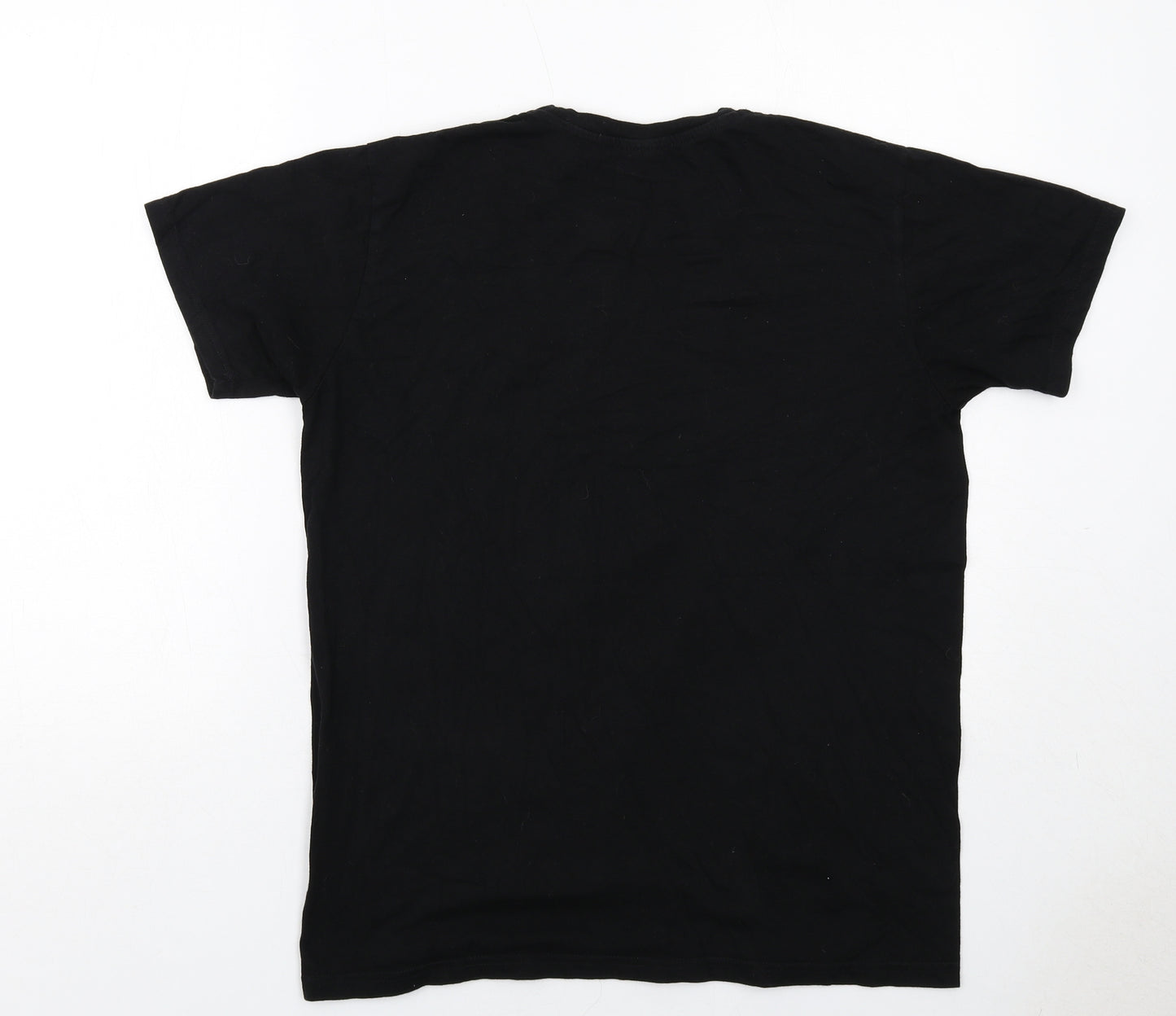 B&C Collection Mens Black Cotton T-Shirt Size M Round Neck