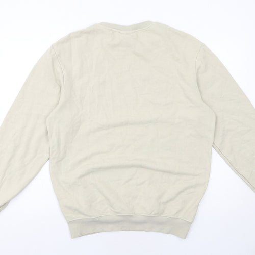 H&M Mens Beige Cotton Pullover Sweatshirt Size S