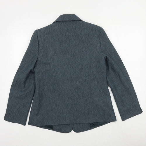 Honor Millburn Womens Blue Polyester Jacket Blazer Size 12