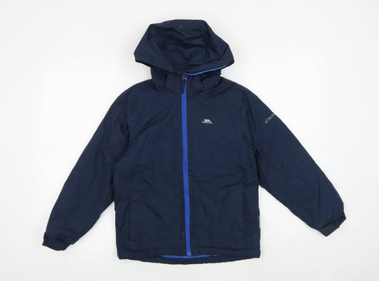Trespass Boys Blue Windbreaker Jacket Size 7-8 Years Zip