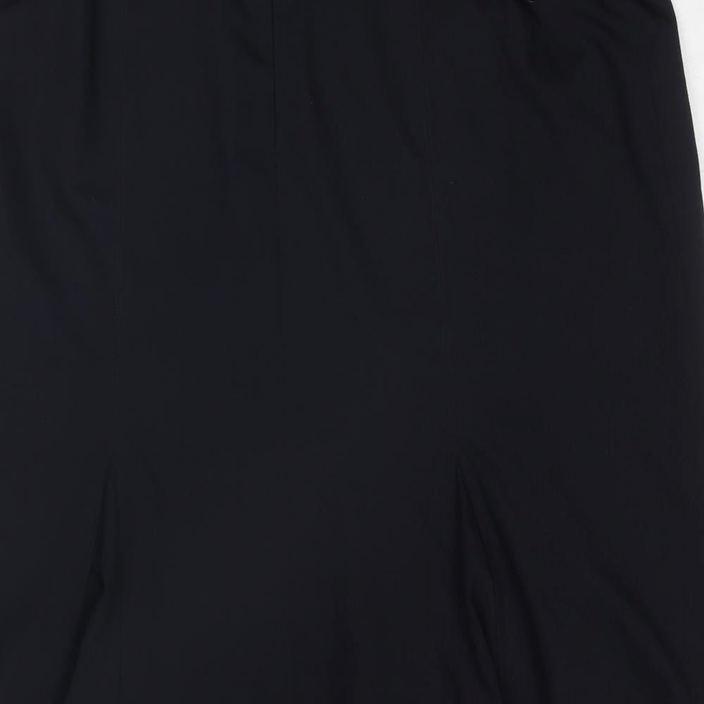 Basler Womens Blue Polyester Swing Skirt Size 22 Zip - Belt Included