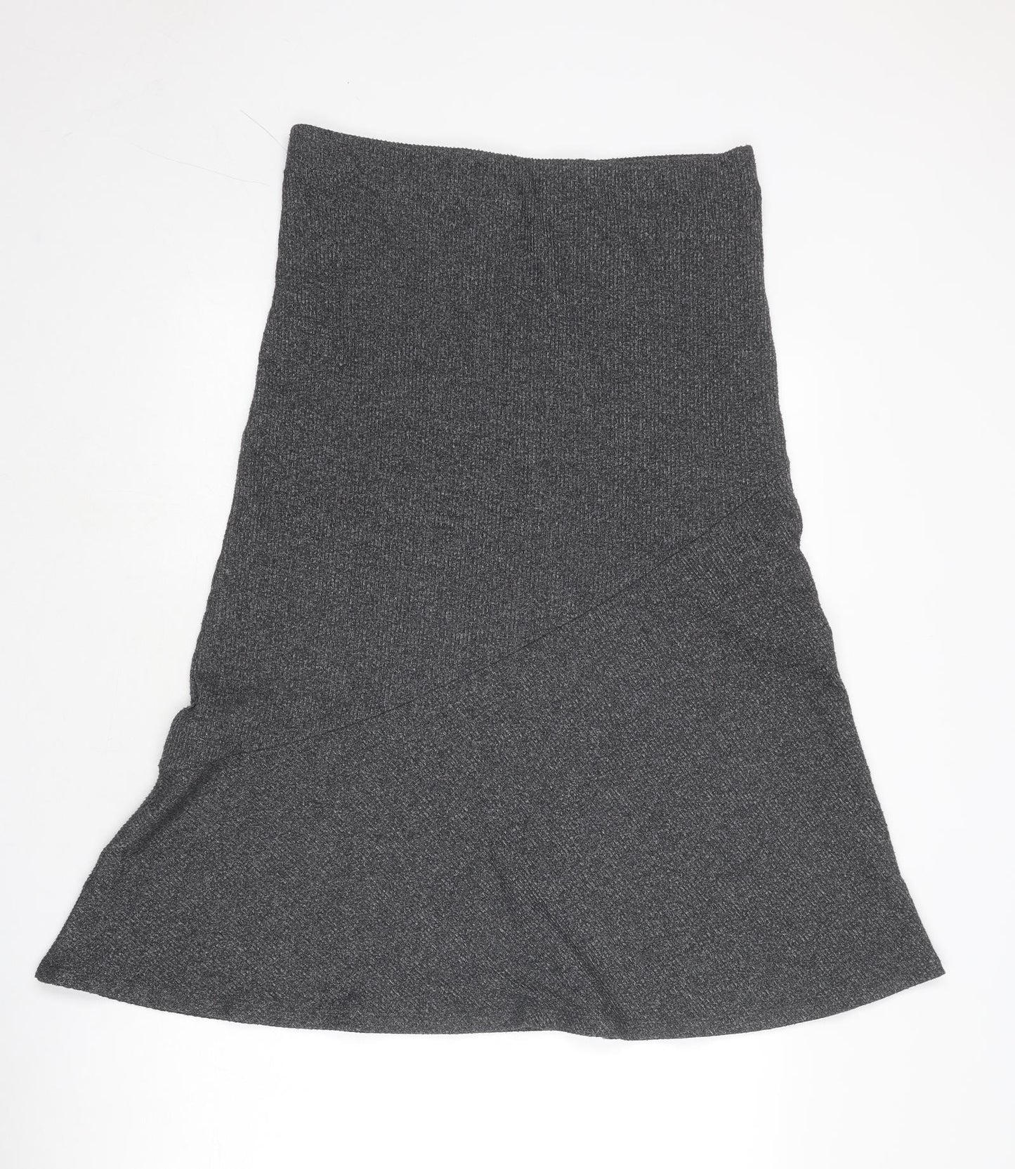 Oasis Womens Grey Polyester Swing Skirt Size L