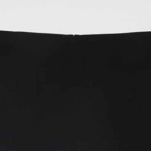 Marks and Spencer Womens Black Polyester A-Line Skirt Size 22 Zip
