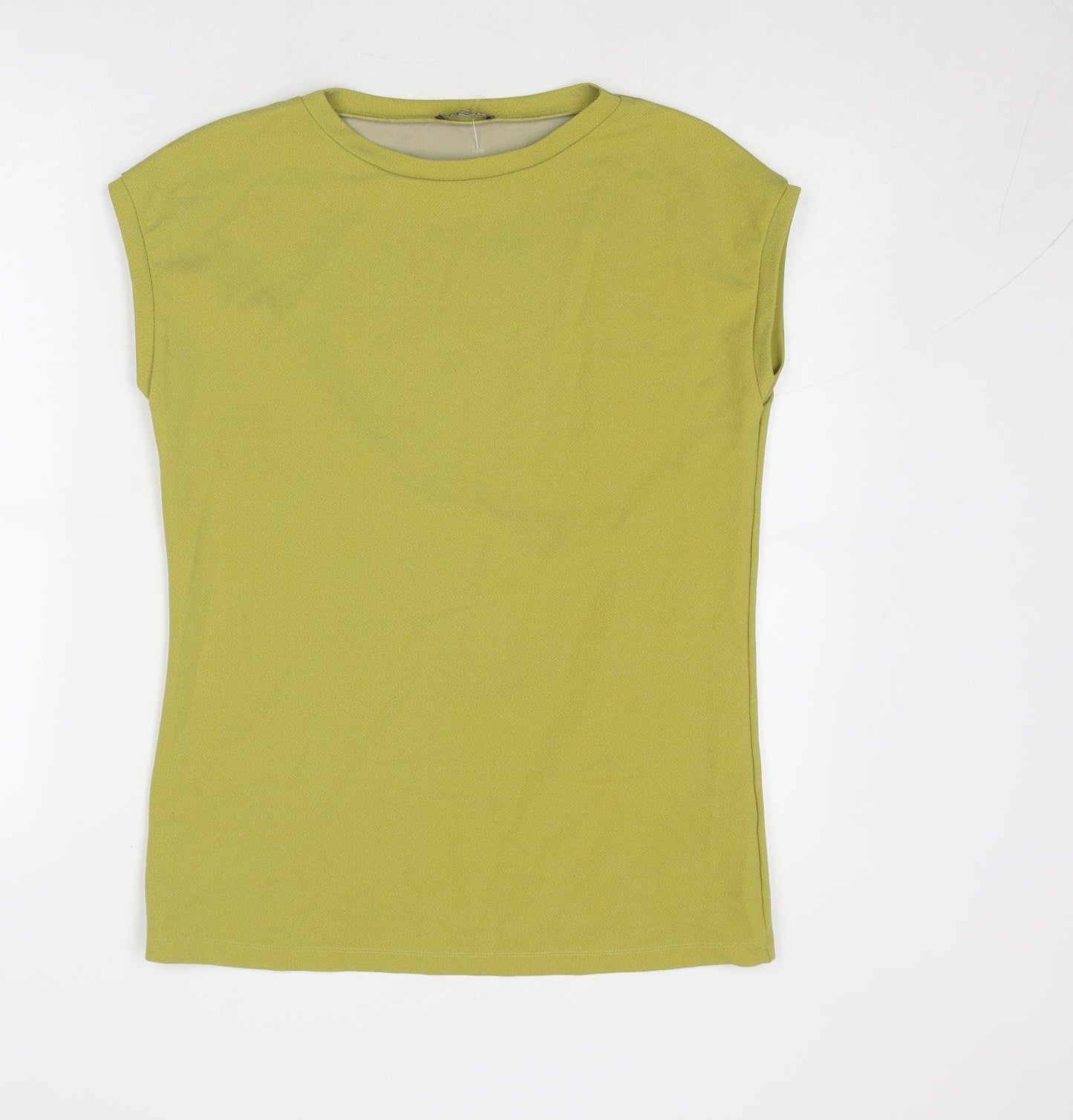 Pied A Terre Womens Green Polyester Basic T-Shirt Size 12 Round Neck