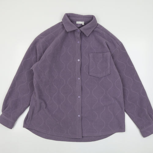 ASOS Womens Purple Geometric Jacket Size 12 Snap