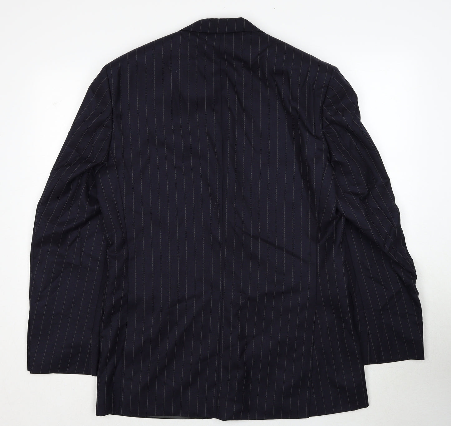 Austin Reed Mens Blue Striped Wool Jacket Suit Jacket Size 40 Regular