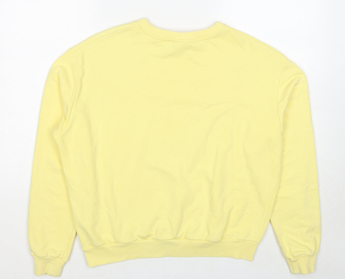 Mynelly Womens Yellow Cotton Pullover Sweatshirt Size S Pullover - This is My Day Off Sweatshirt Size S-M