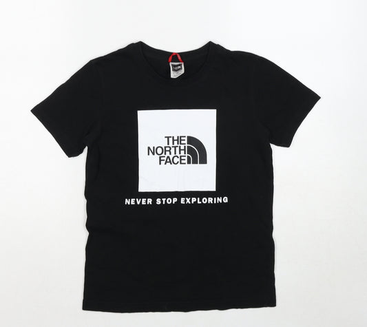 The North Face Boys Black Cotton Pullover T-Shirt Size L Crew Neck Pullover