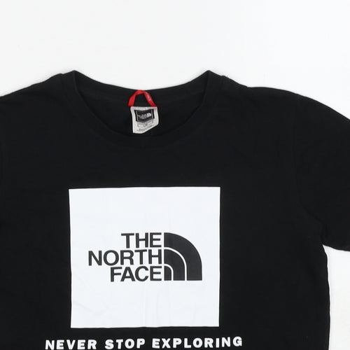 The North Face Boys Black Cotton Pullover T-Shirt Size L Crew Neck Pullover