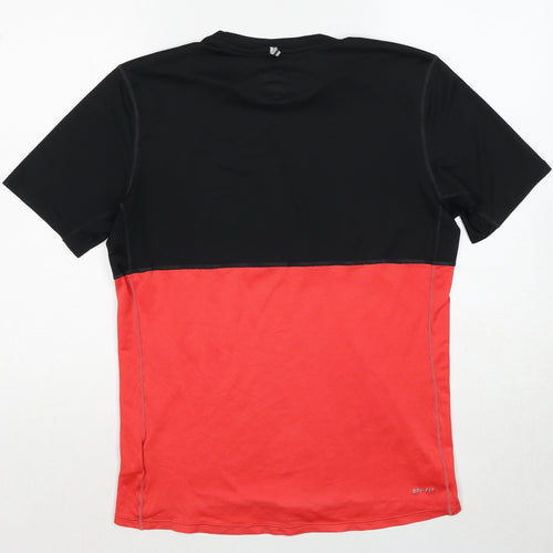 Nike Mens Multicoloured Colourblock Polyester Pullover T-Shirt Size M Crew Neck Pullover