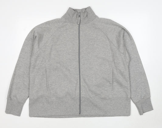 Bonmarché Womens Grey Polyester Full Zip Sweatshirt Size XL Zip