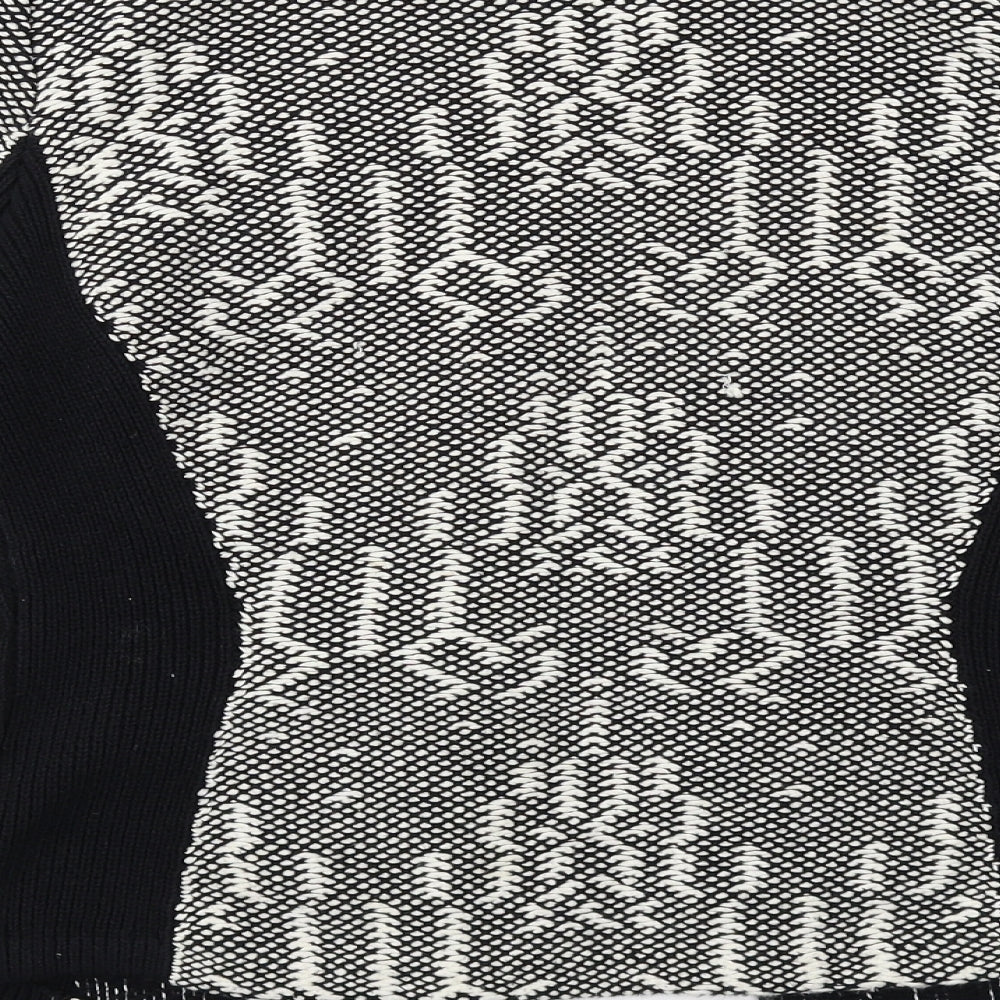 H&M Womens Black Geometric Jacket Size S