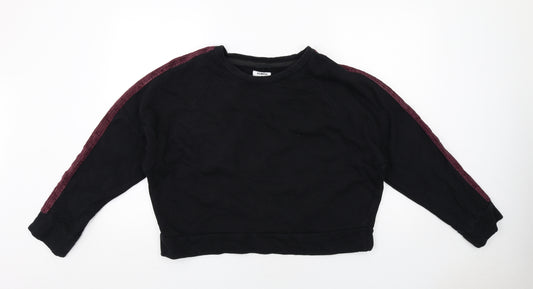 Kiliwatch Womens Black Cotton Pullover Sweatshirt Size M Pullover