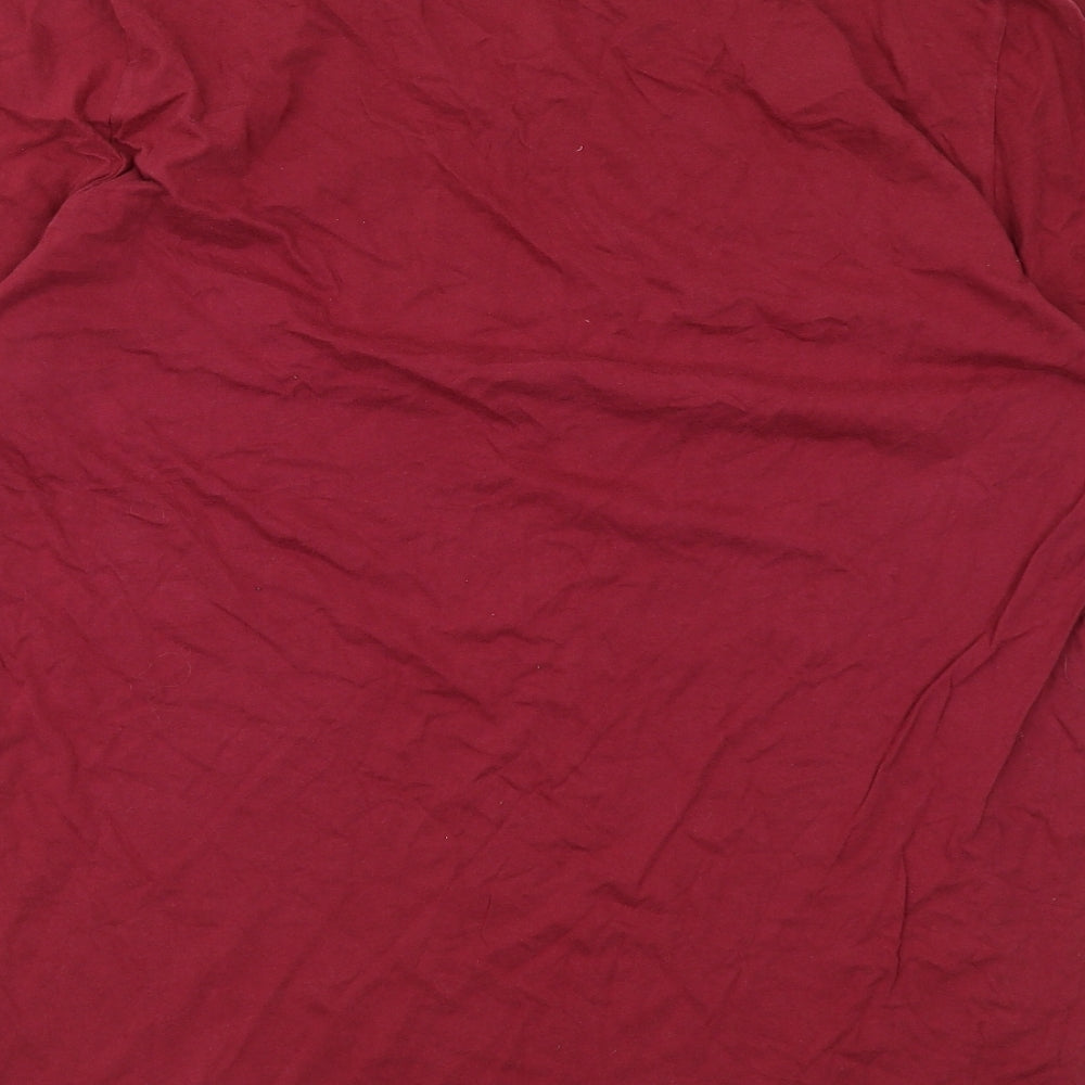 NEXT Mens Red Cotton T-Shirt Size XL Round Neck