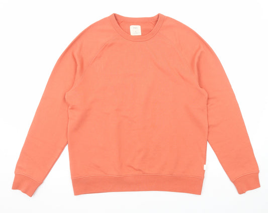 Marks and Spencer Mens Orange Cotton Pullover Sweatshirt Size M