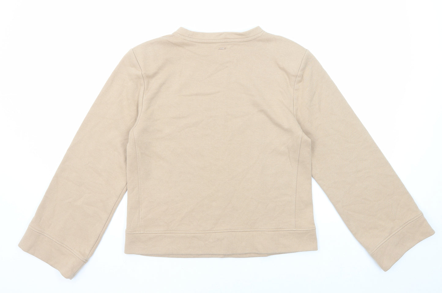 Marks and Spencer Womens Beige Cotton Pullover Sweatshirt Size S Pullover