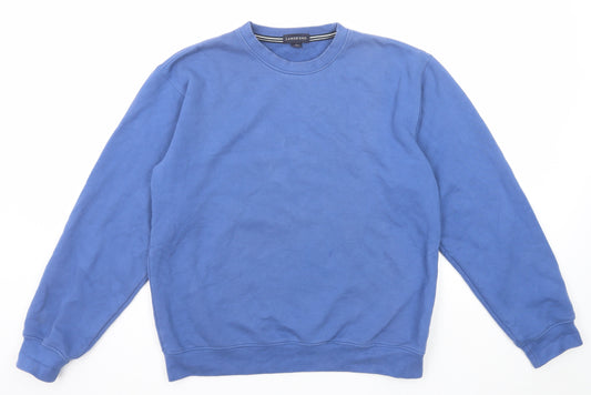 Lands' End Mens Blue Cotton Pullover Sweatshirt Size M